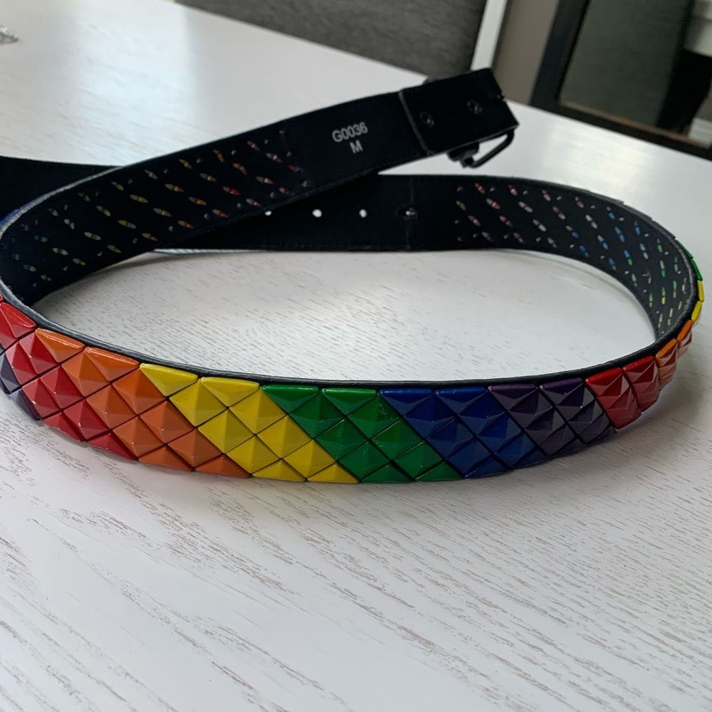 Rainbow Studded Belt